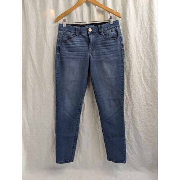 Democracy Jeans Womens 8 Blue Ab Technology Stretch Skinny Denim Mid Rise V2 - Picture 1 of 9